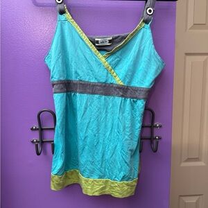 Matilda Jane Blue and Green Sleeveless Wrap Camisole